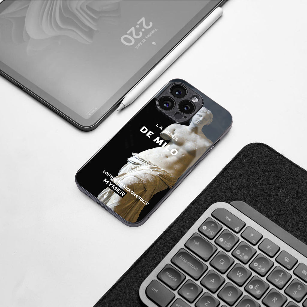 de milo back phone cover | glass case for iphone 16 plus