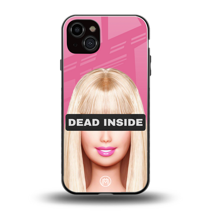 dead inside back phone cover | glass case for iphone 15 plus