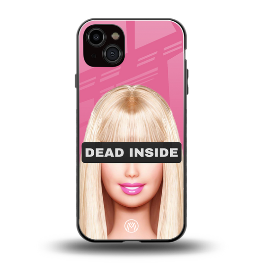 dead inside back phone cover | glass case for iphone 15 plus