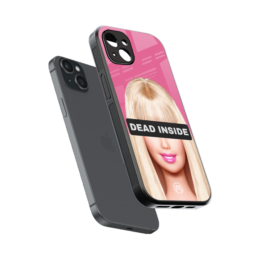 dead inside back phone cover | glass case for iphone 15 plus