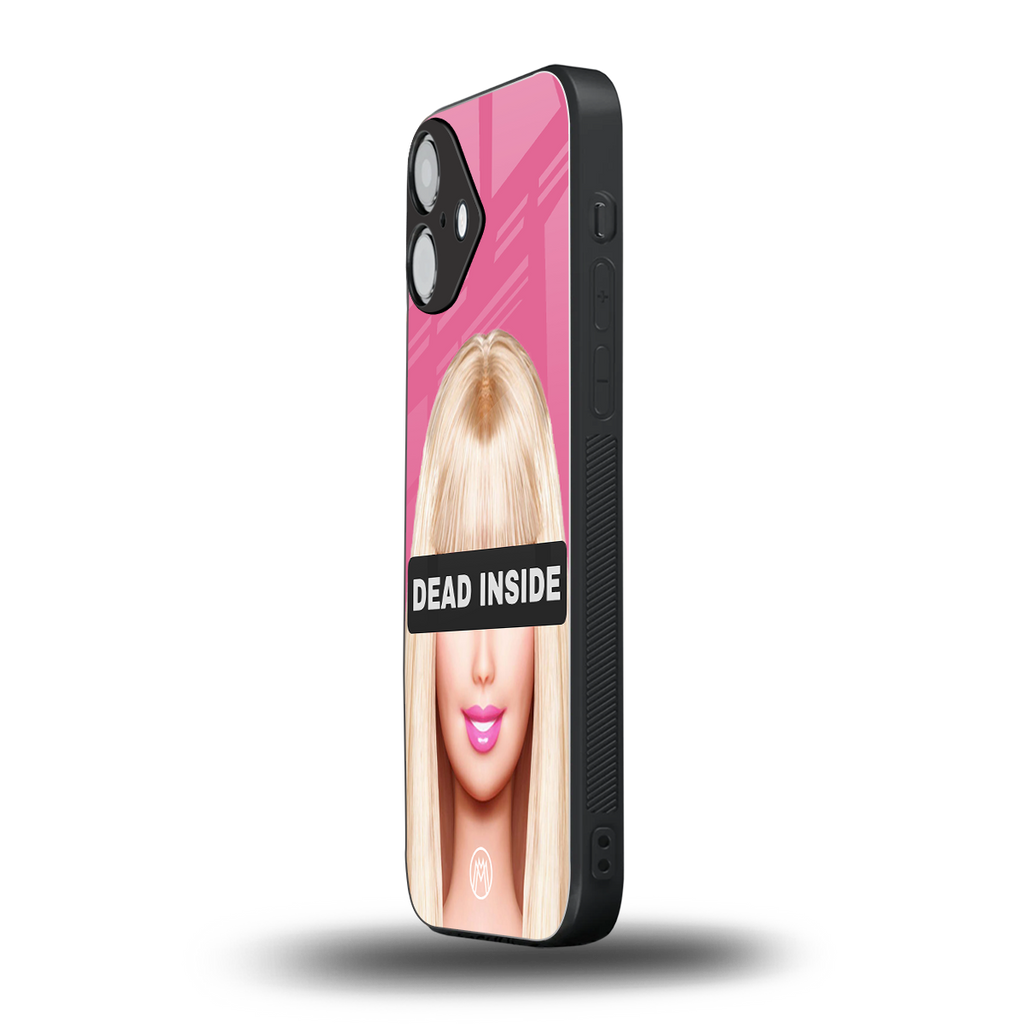 dead inside back phone cover | glass case for iphone 16 plus