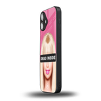 dead inside back phone cover | glass case for iphone 16 plus