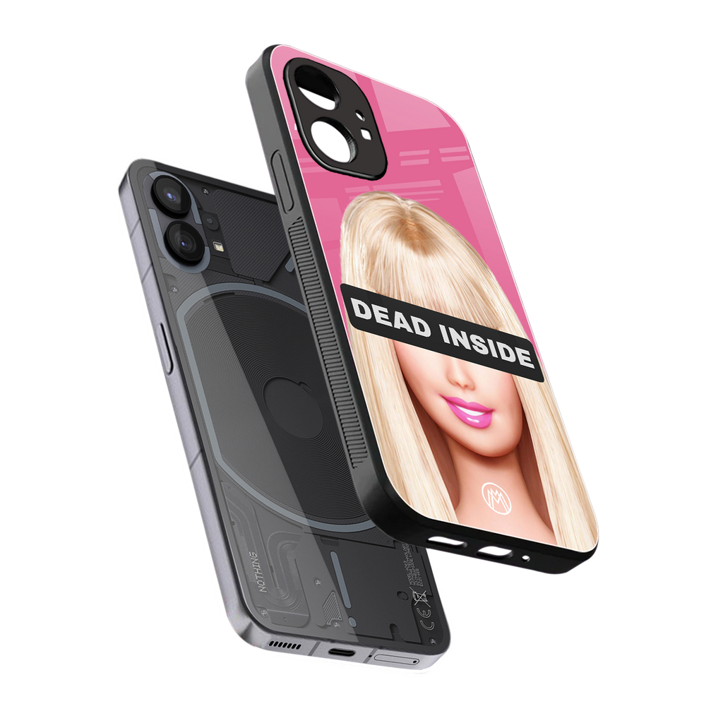 dead inside back phone cover | glass case for nothing phone 1