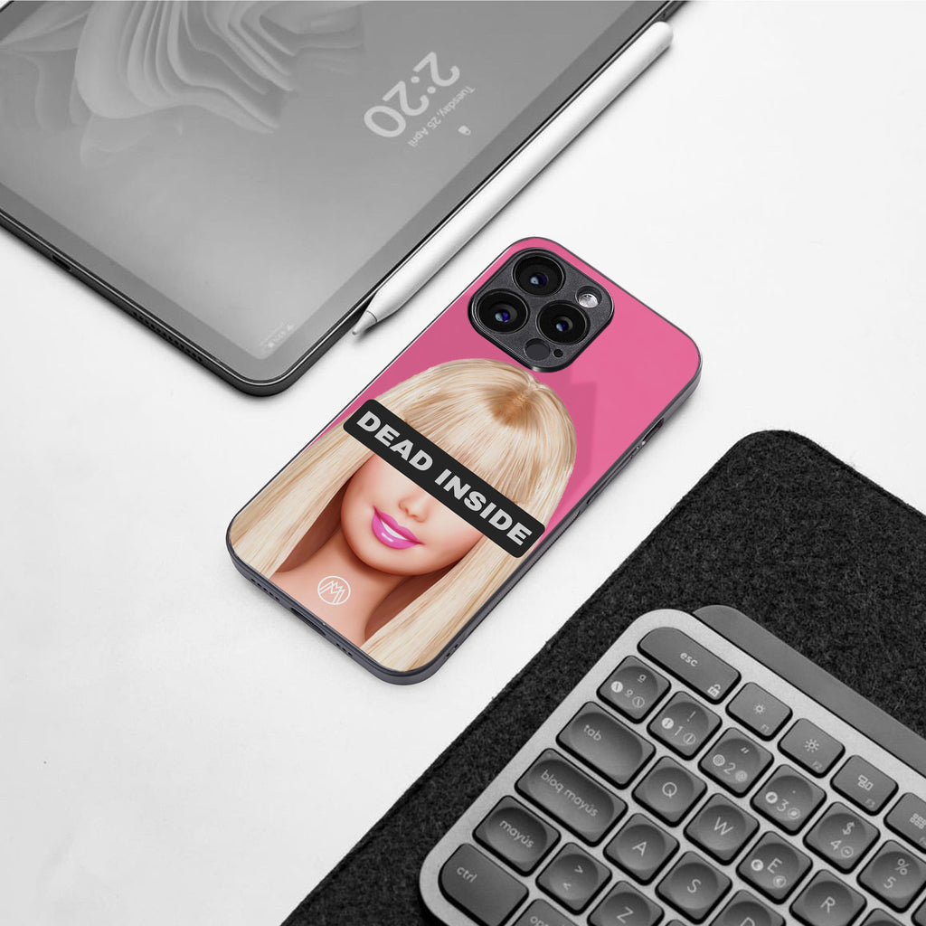 dead inside back phone cover | glass case for iphone 16 pro