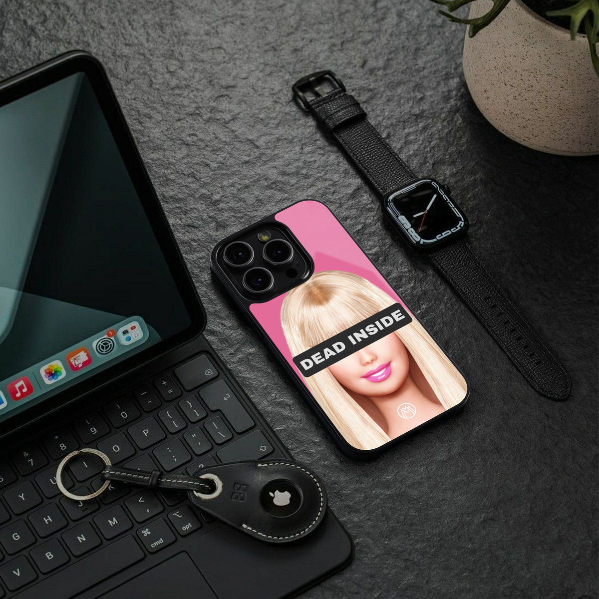 dead inside back phone cover | glass case for iphone 16 pro