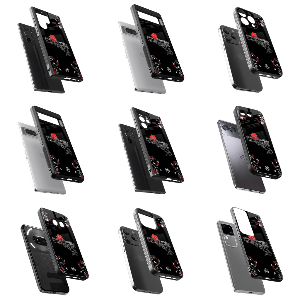 Durable Glass Back Mobile Case for iPhone, Samsung, OnePlus, Google Pixel, Redmi, Vivo, Oppo