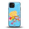 deedee good vibes back phone cover | glass case for iphone 13 mini