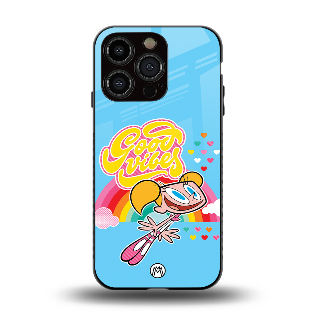 deedee good vibes back phone cover | glass case for iphone 13 pro