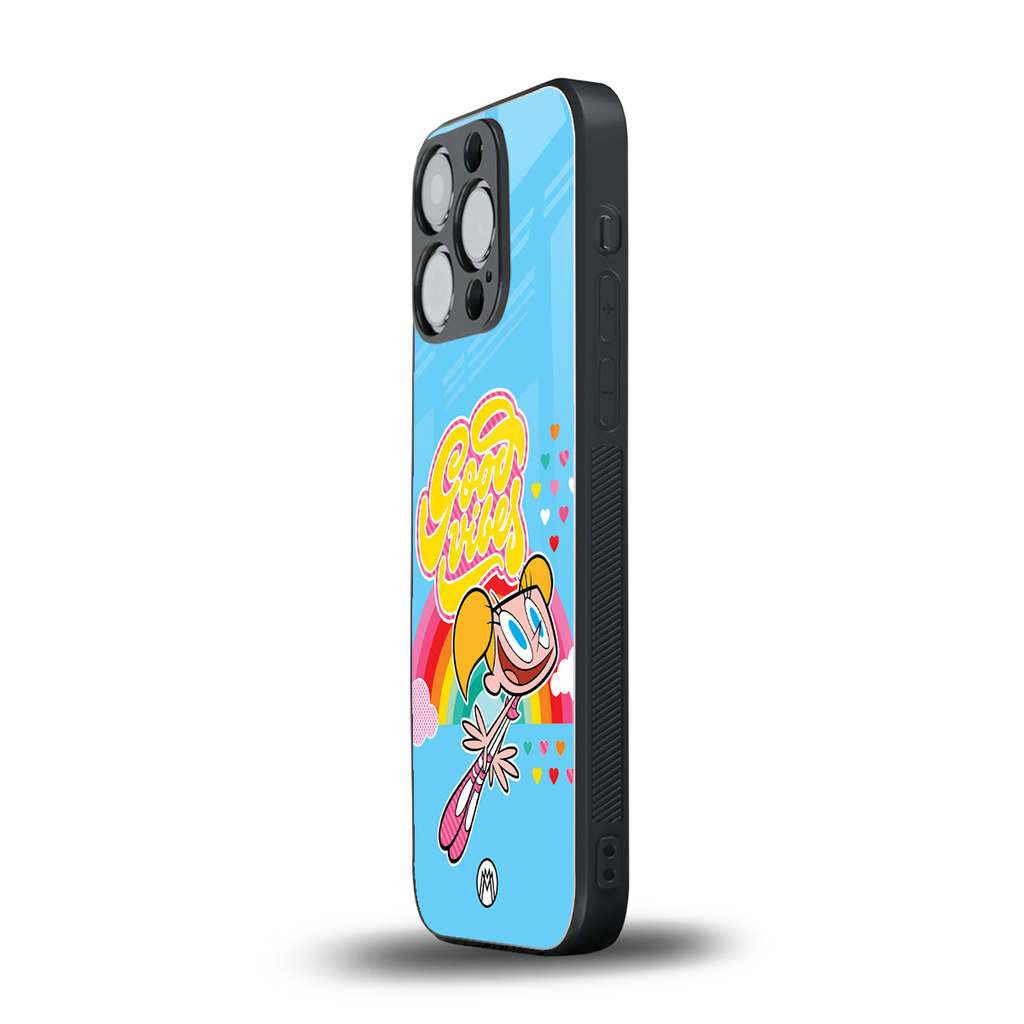 deedee good vibes back phone cover | glass case for iphone 13 pro
