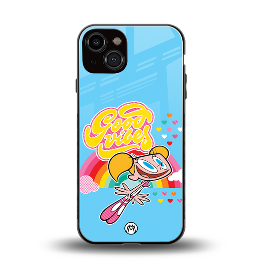 deedee good vibes back phone cover | glass case for iphone 13