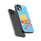 deedee good vibes back phone cover | glass case for iphone 15 plus