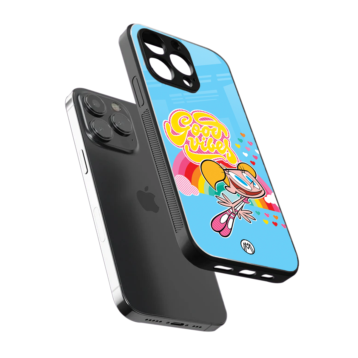 deedee good vibes back phone cover | glass case for iphone 15 pro max