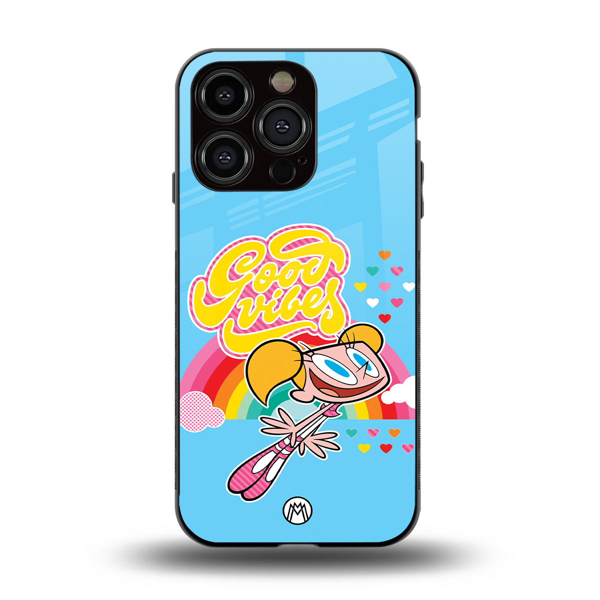 deedee good vibes back phone cover | glass case for iphone 15 pro