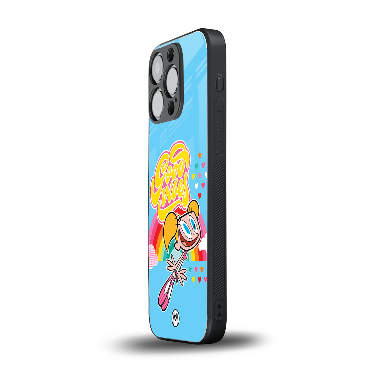 deedee good vibes back phone cover | glass case for iphone 15 pro