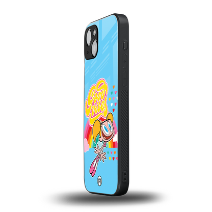 deedee good vibes back phone cover | glass case for iphone 15