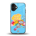 deedee good vibes back phone cover | glass case for iphone 16 plus