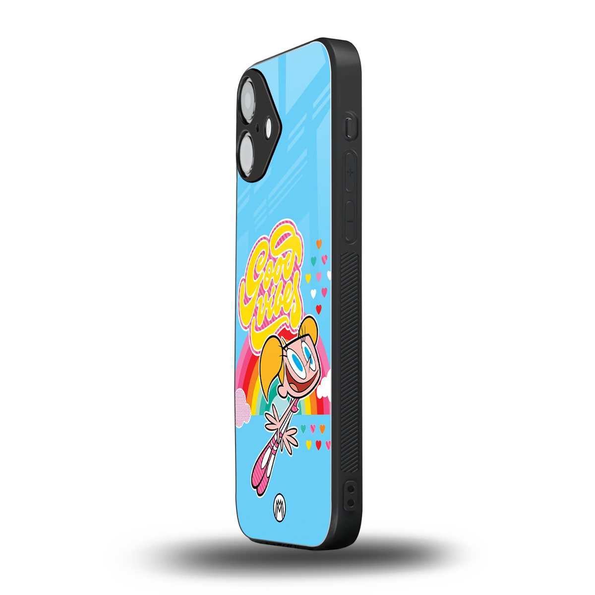 deedee good vibes back phone cover | glass case for iphone 16 plus