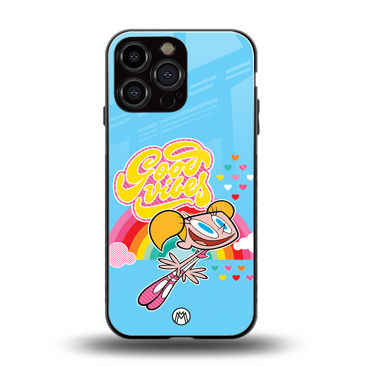 deedee good vibes back phone cover | glass case for iphone 16 pro max