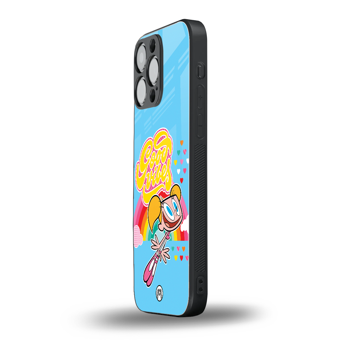 deedee good vibes back phone cover | glass case for iphone 16 pro max