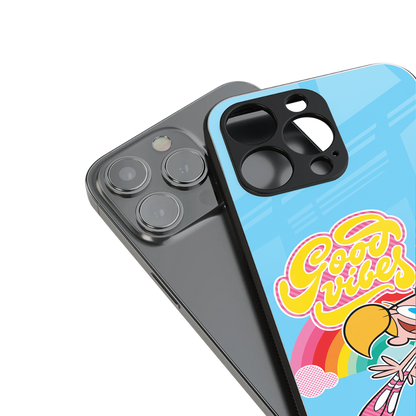 deedee good vibes back phone cover | glass case for iphone 13 pro max