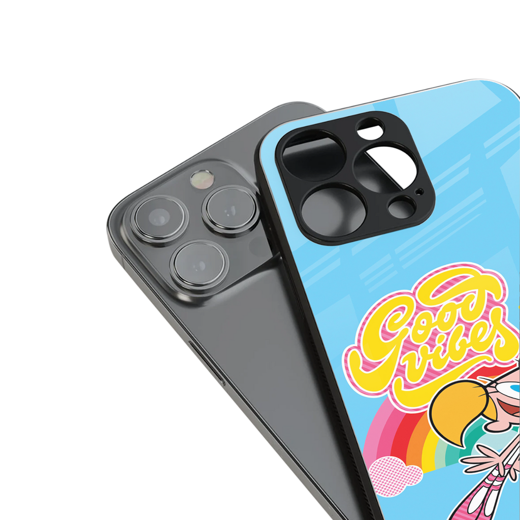 deedee good vibes back phone cover | glass case for iphone 16