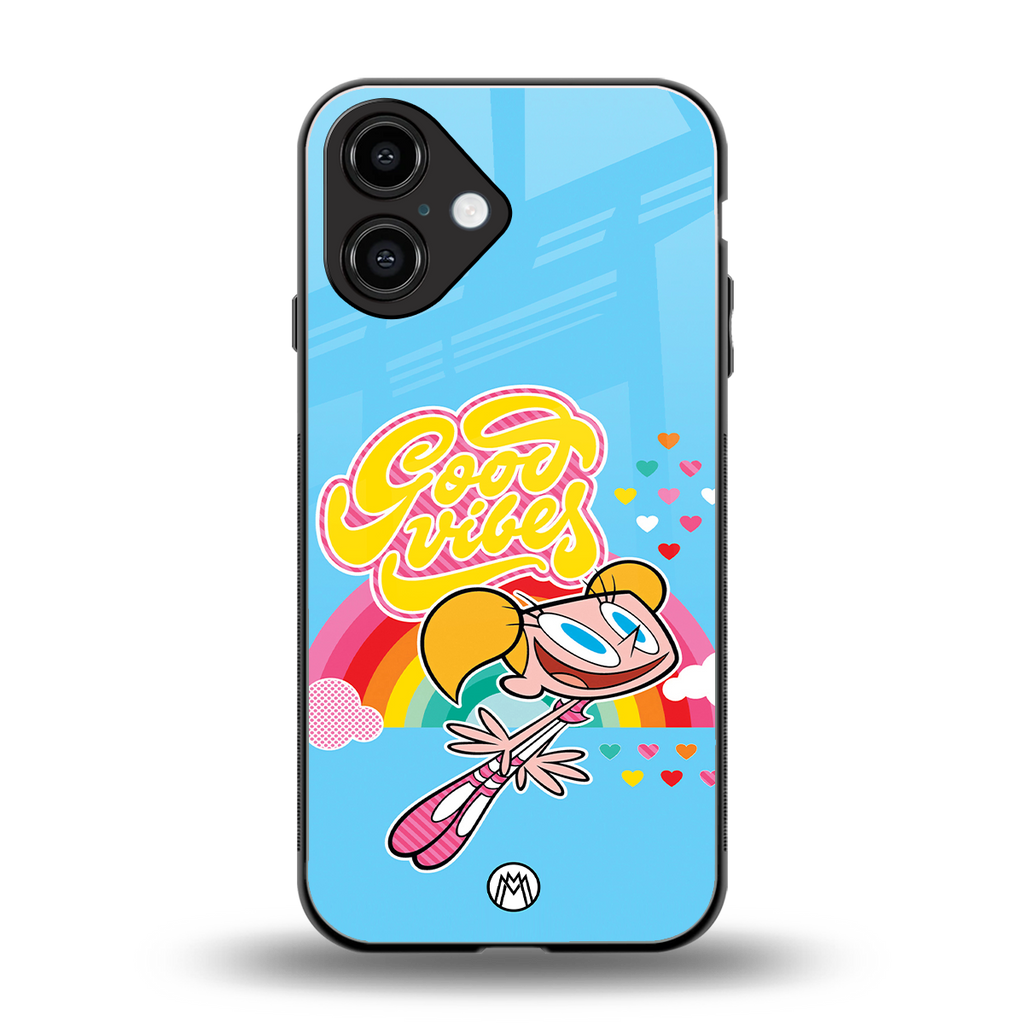 deedee good vibes back phone cover | glass case for iphone 16