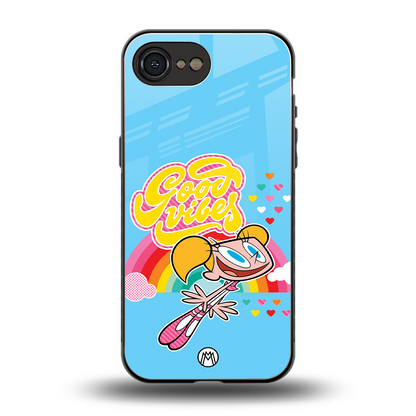 deedee good vibes back phone cover | glass case for iphone 16e