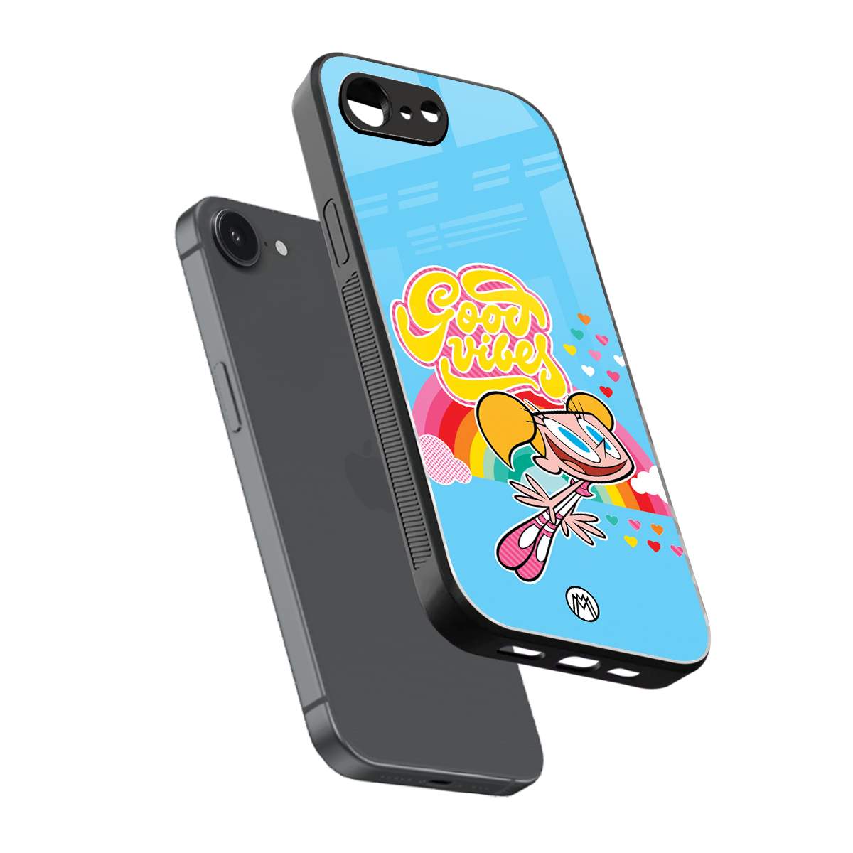 deedee good vibes back phone cover | glass case for iphone 16e