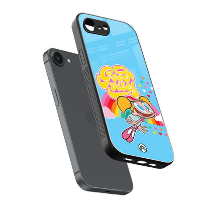 deedee good vibes back phone cover | glass case for iphone 16e