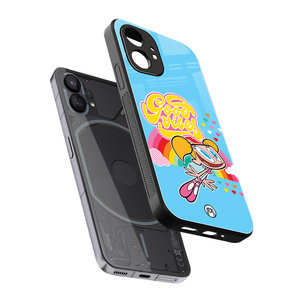 deedee good vibes back phone cover | glass case for nothing phone 1