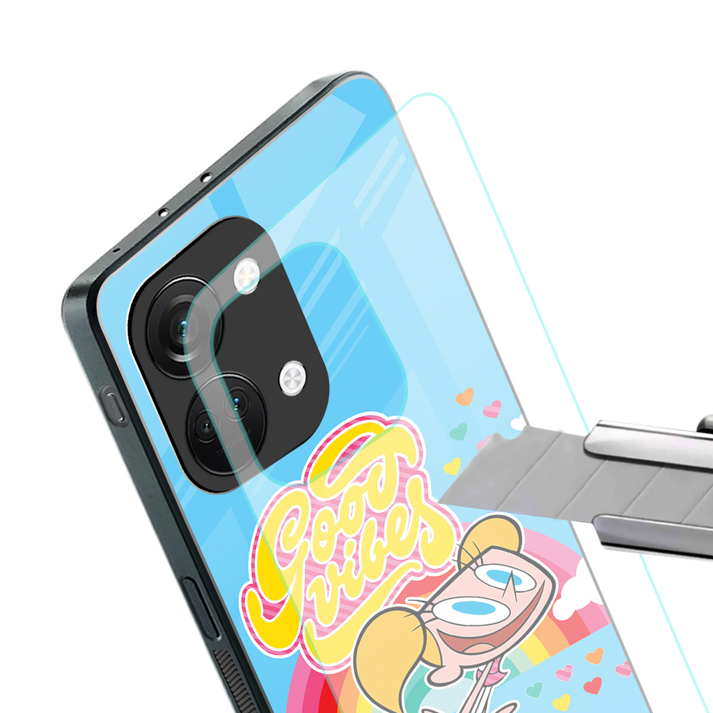 deedee good vibes back phone cover | glass case for oneplus nord 3