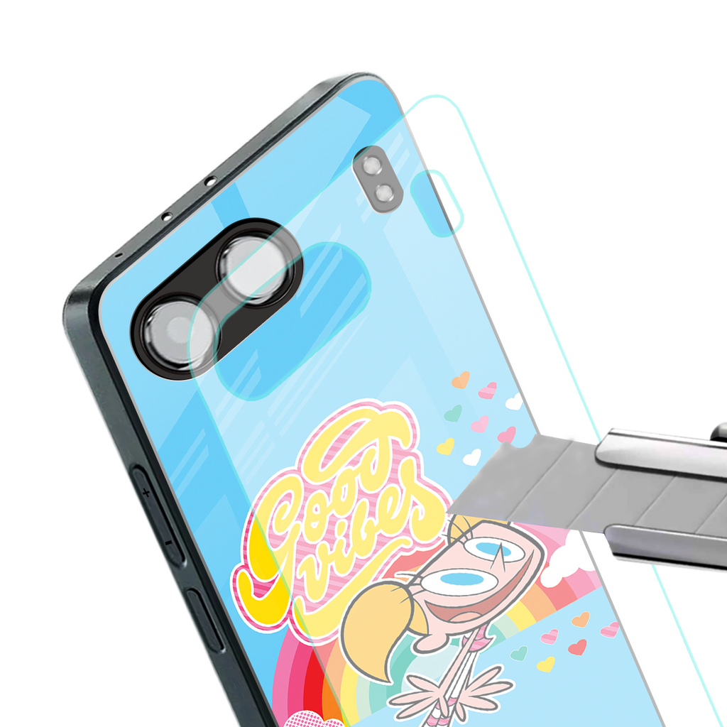 deedee good vibes back phone cover | glass case for oneplus nord 4