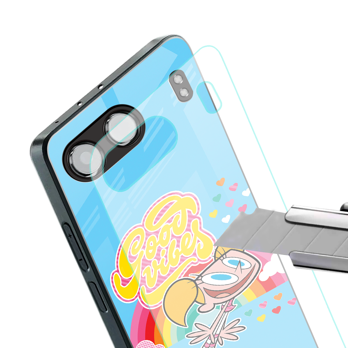 deedee good vibes back phone cover | glass case for oneplus nord 4