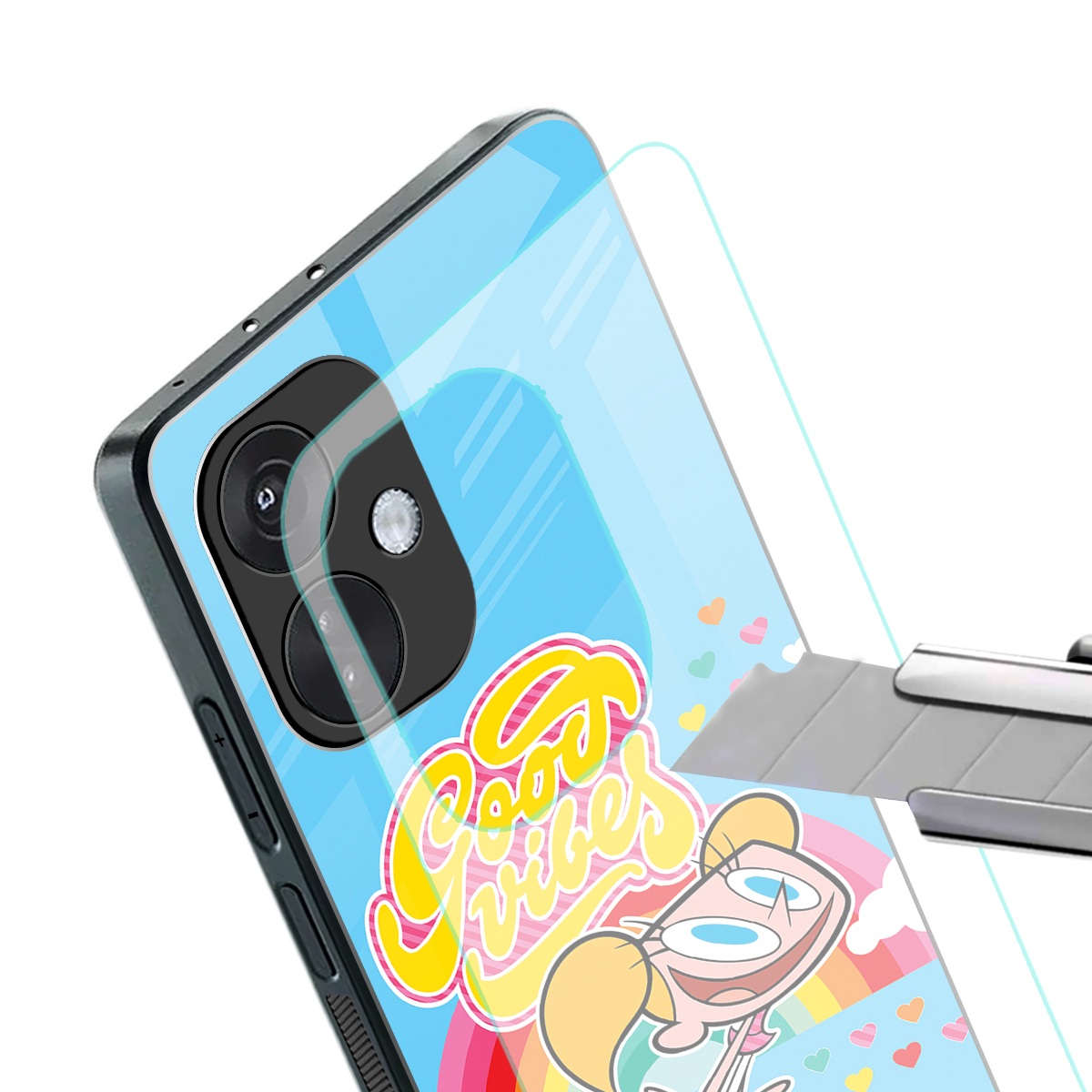 deedee good vibes back phone cover | glass case for oneplus nord ce 3