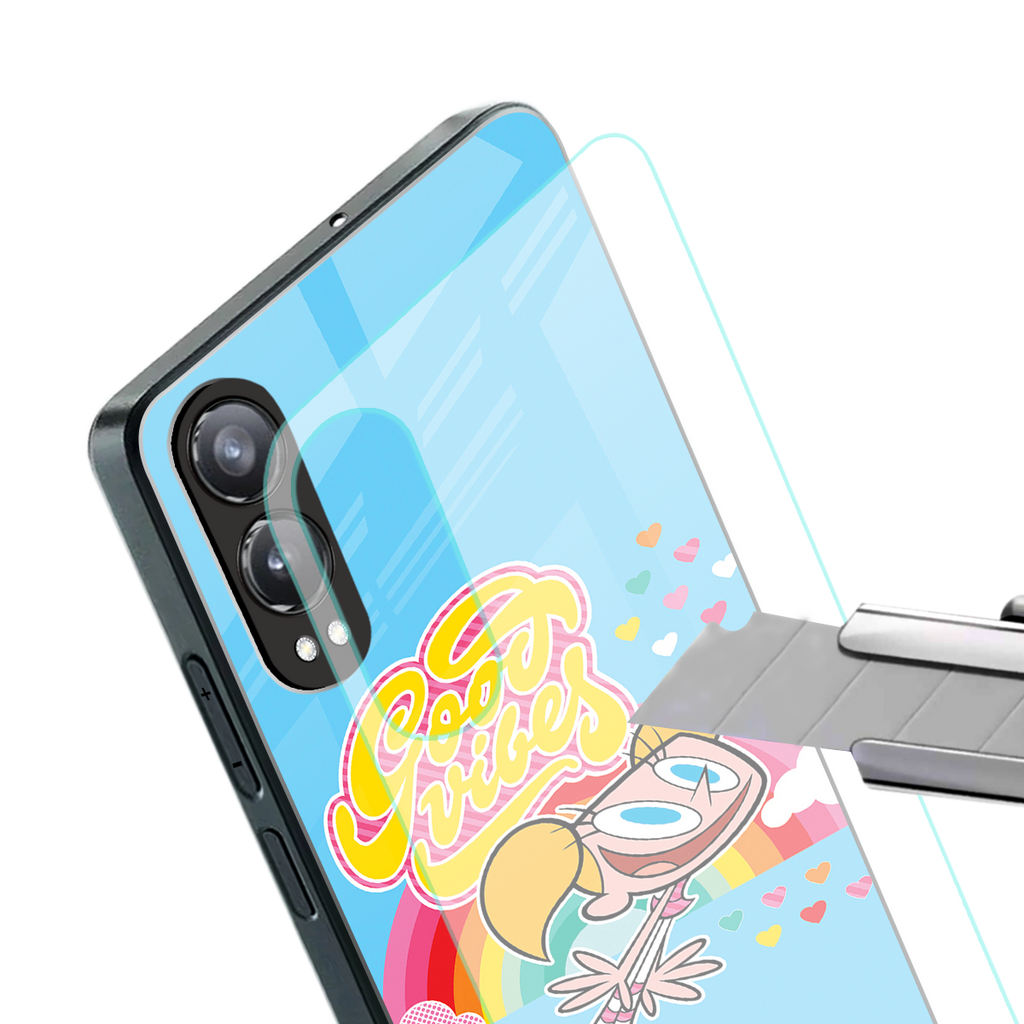 deedee good vibes back phone cover | glass case for oneplus nord ce 4 lite