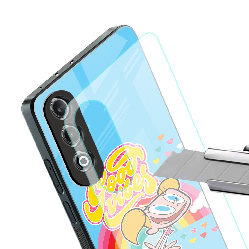 deedee good vibes back phone cover | glass case for oneplus nord ce 4