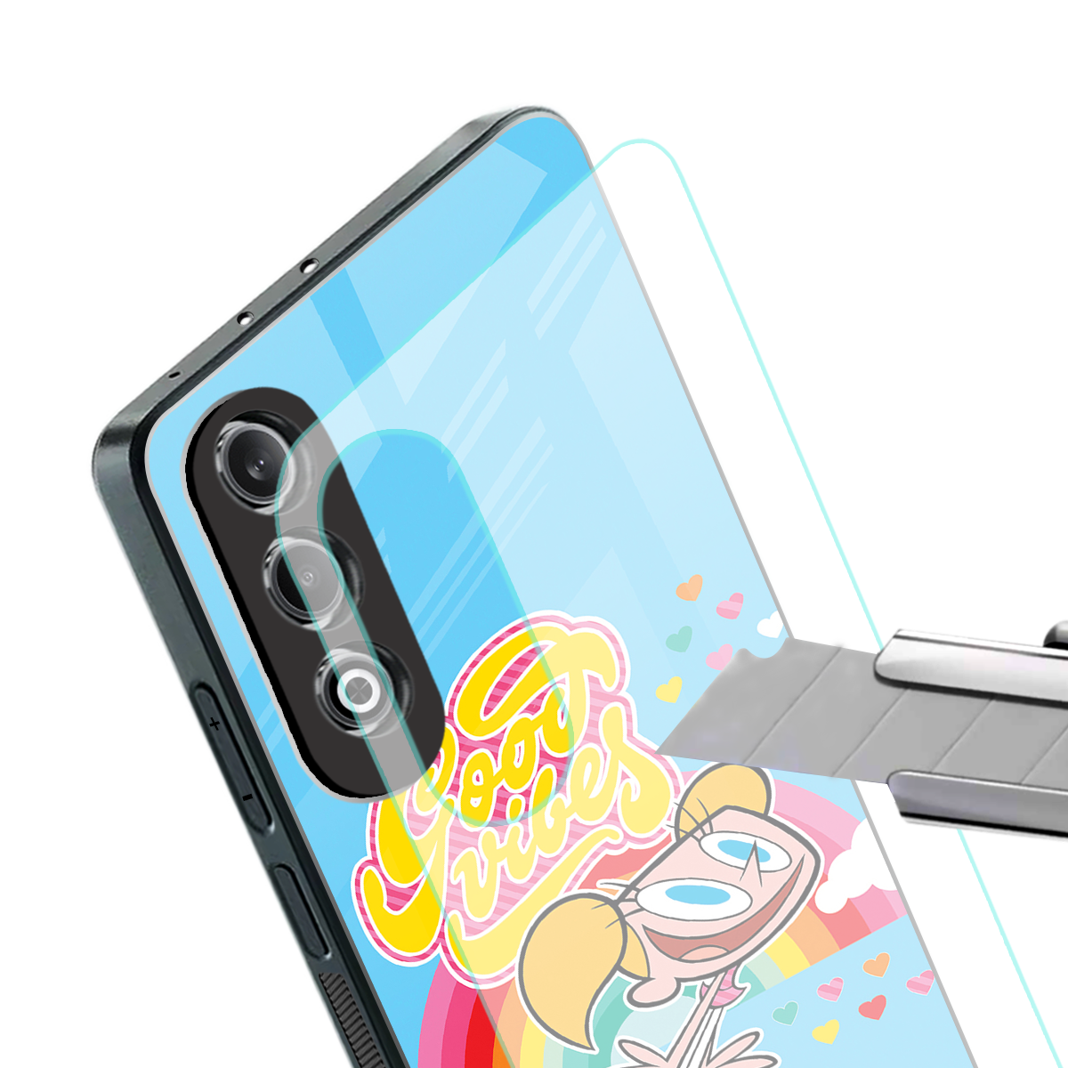 deedee good vibes back phone cover | glass case for oneplus nord ce 4