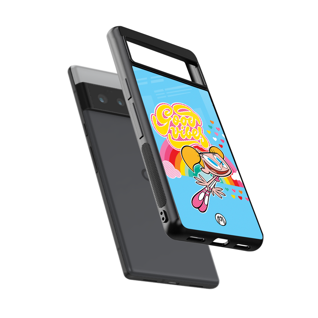 deedee good vibes back phone cover | glass case for google pixel 6 pro