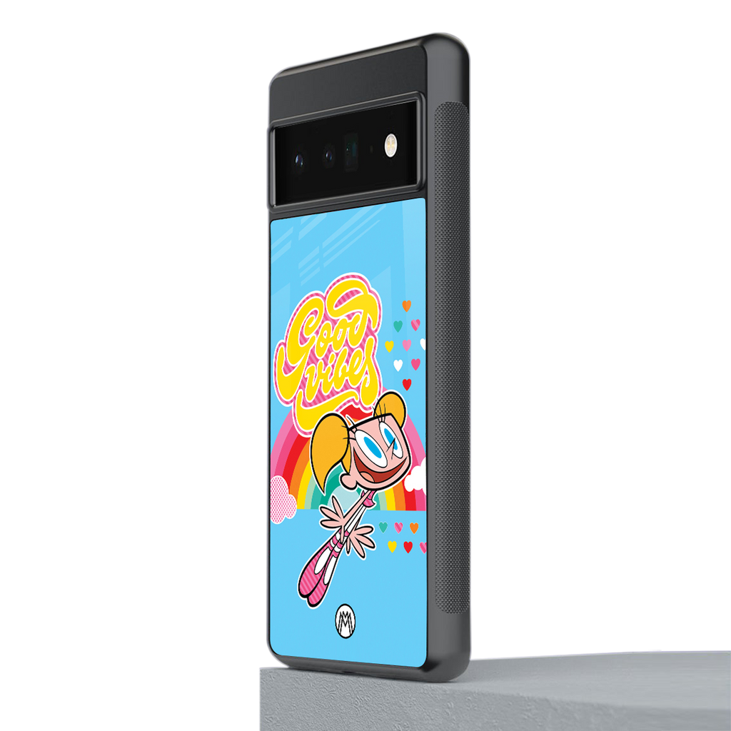 deedee good vibes back phone cover | glass case for google pixel 6 pro