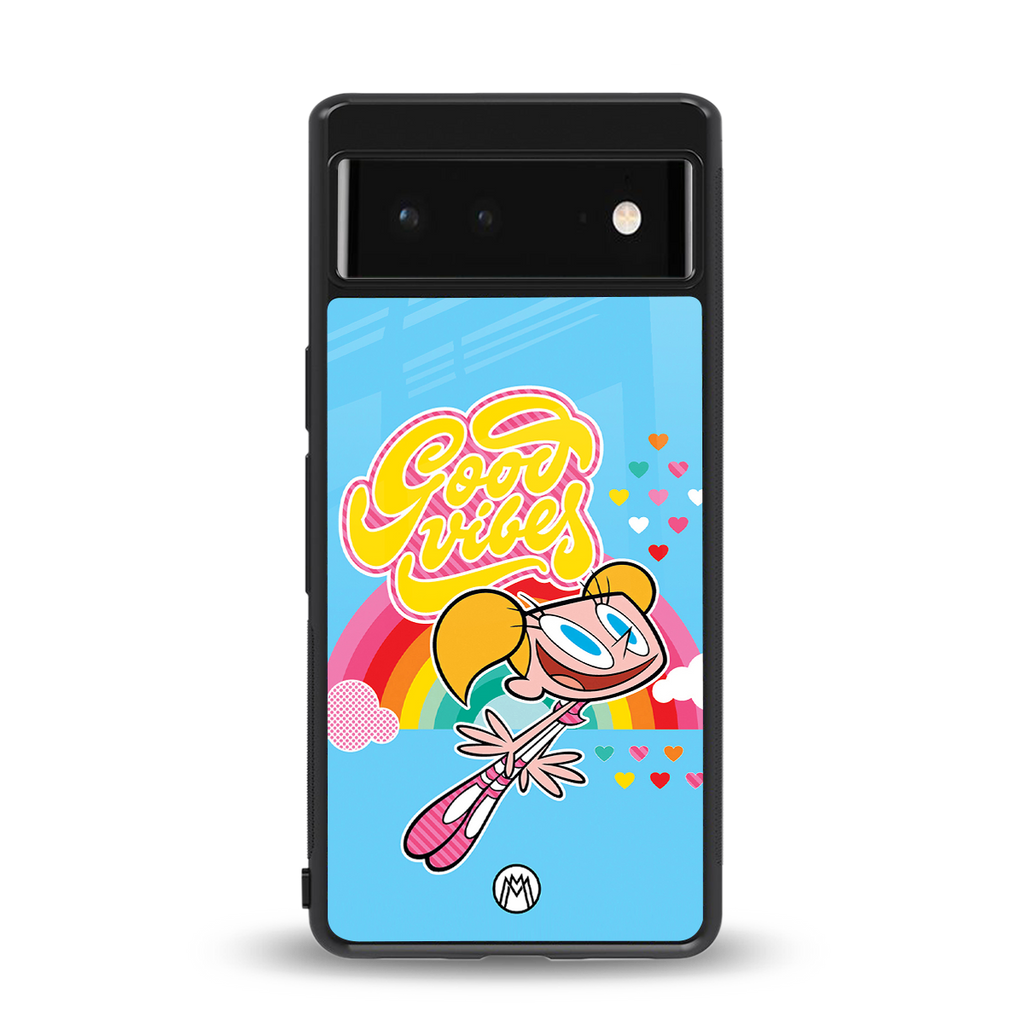deedee good vibes back phone cover | glass case for google pixel 6