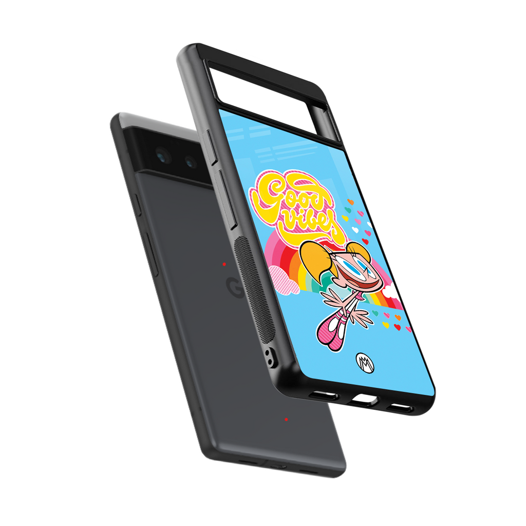 deedee good vibes back phone cover | glass case for google pixel 6