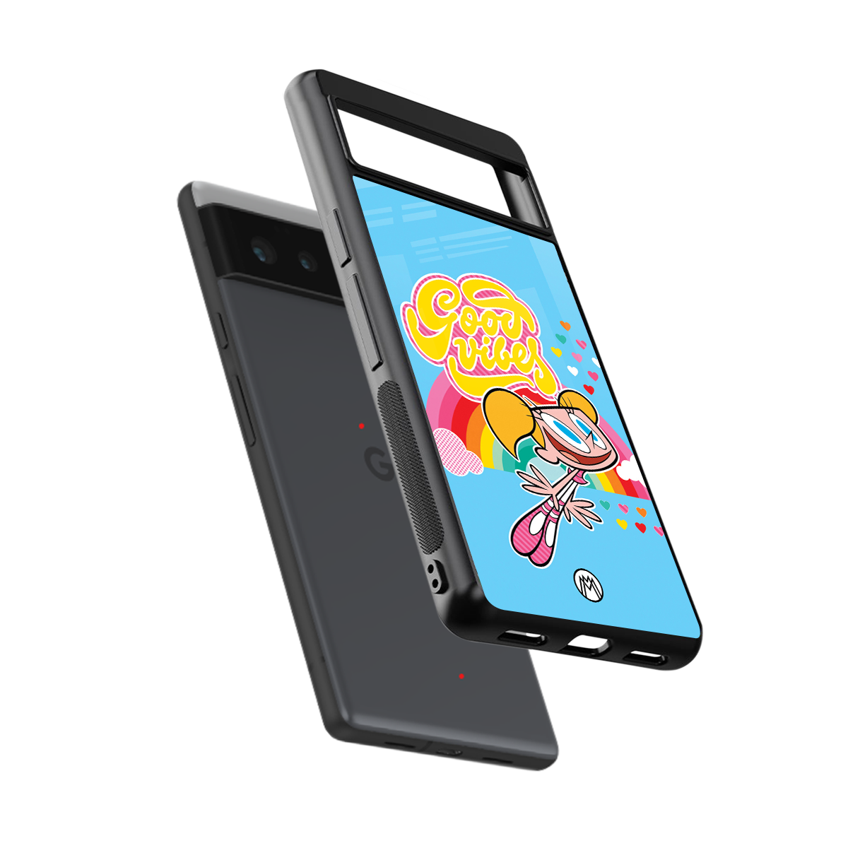 deedee good vibes back phone cover | glass case for google pixel 6