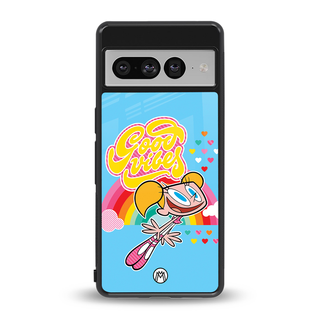 deedee good vibes back phone cover | glass case for google pixel 7 pro