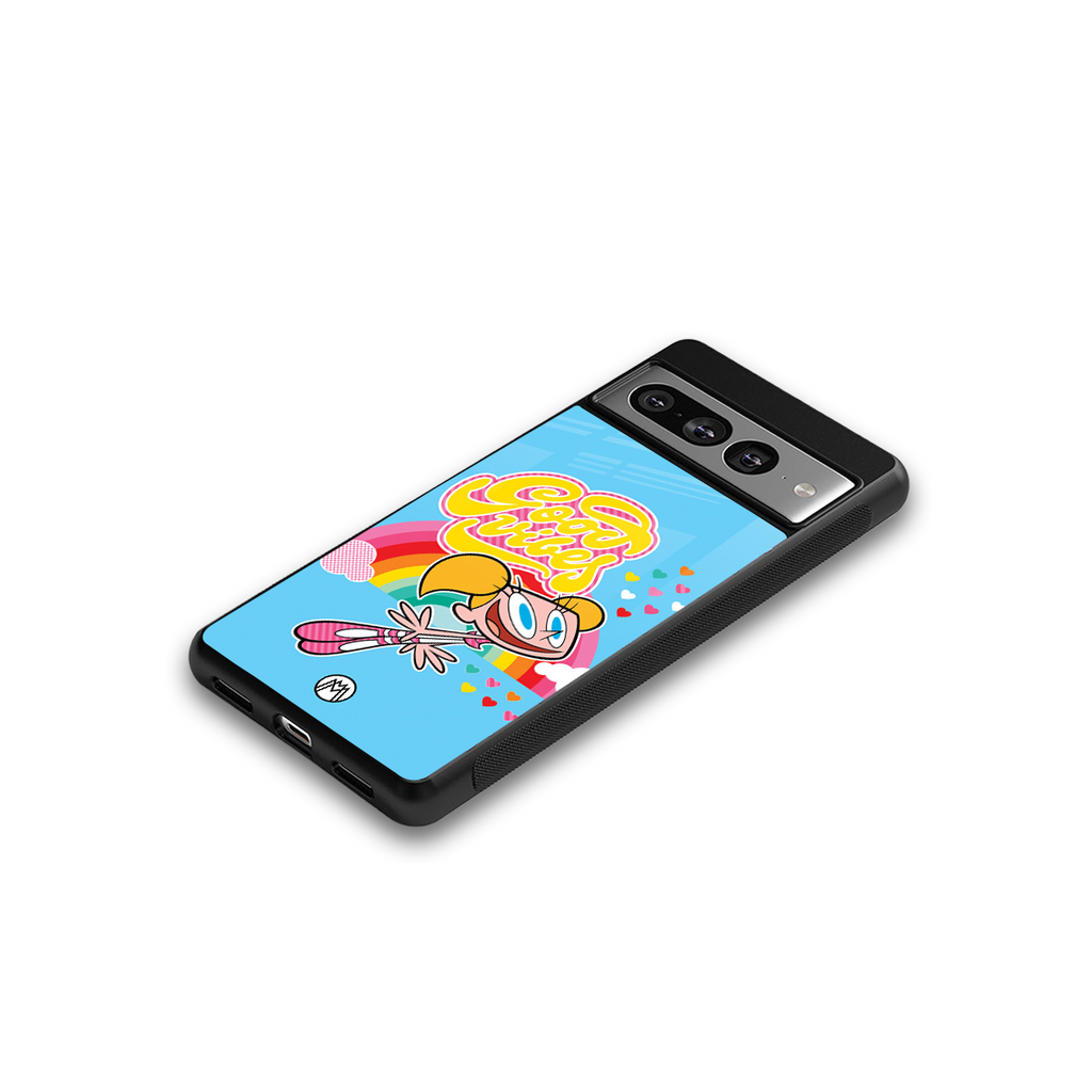 deedee good vibes back phone cover | glass case for google pixel 7 pro