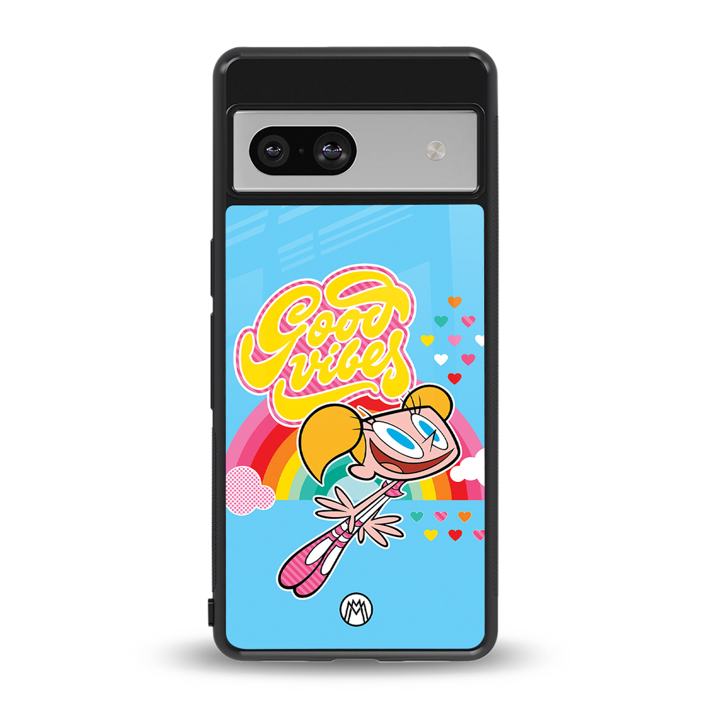 deedee good vibes back phone cover | glass case for Google Pixel 7A