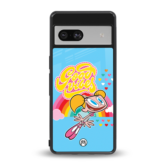deedee good vibes back phone cover | glass case for Google Pixel 7A