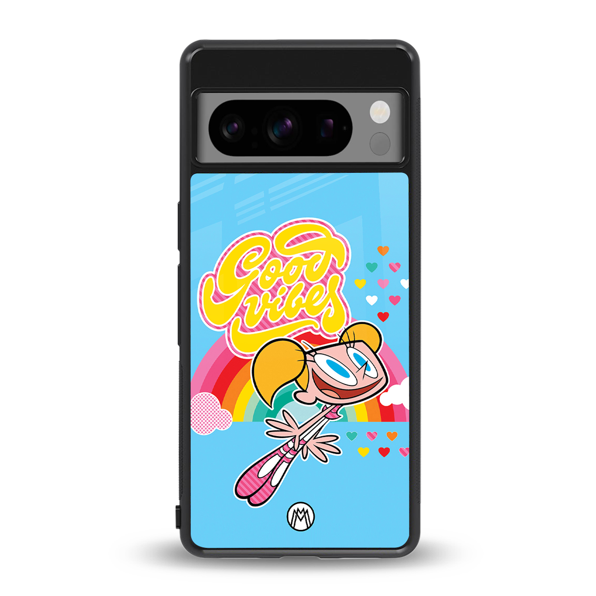 deedee good vibes back phone cover | glass case for google pixel 8 pro