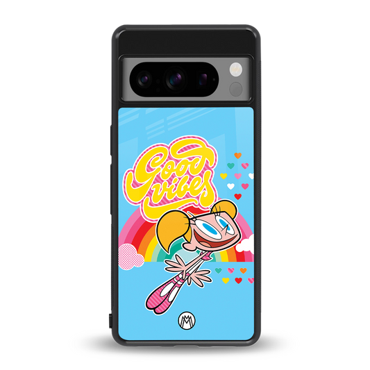 deedee good vibes back phone cover | glass case for google pixel 8 pro