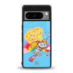 deedee good vibes back phone cover | glass case for google pixel 8 pro