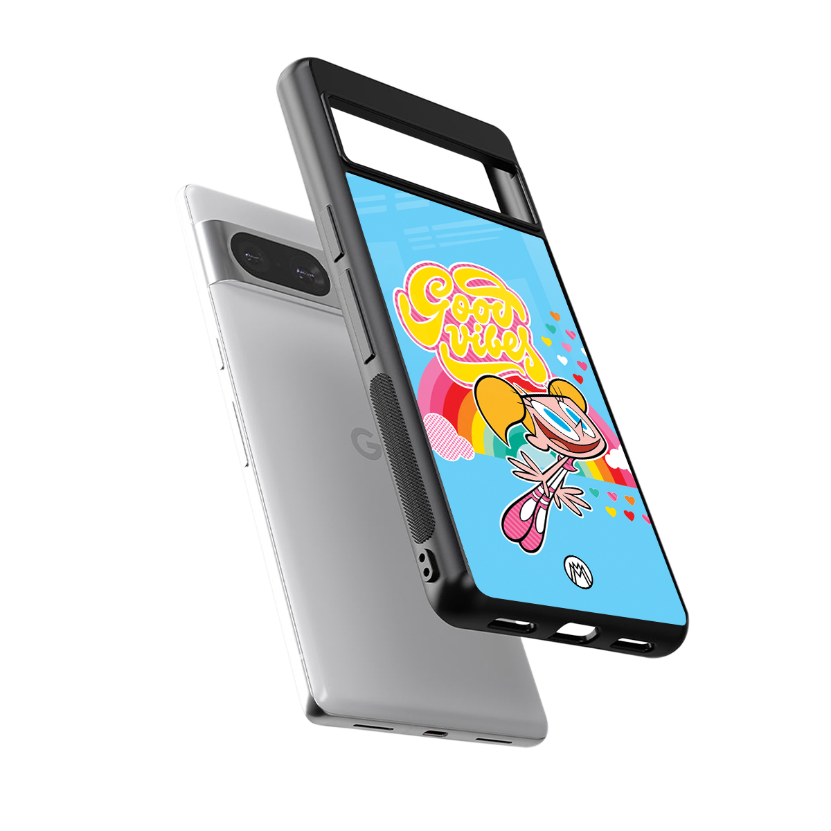 deedee good vibes back phone cover | glass case for Google Pixel 8